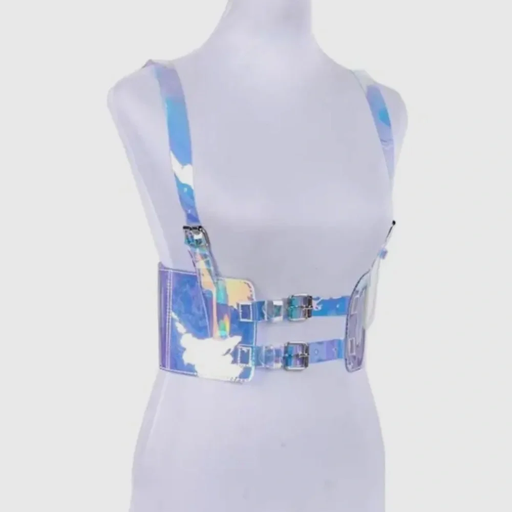 Nu Shuz Costumes Weird Wonderful Holographic Harness Festival Vest